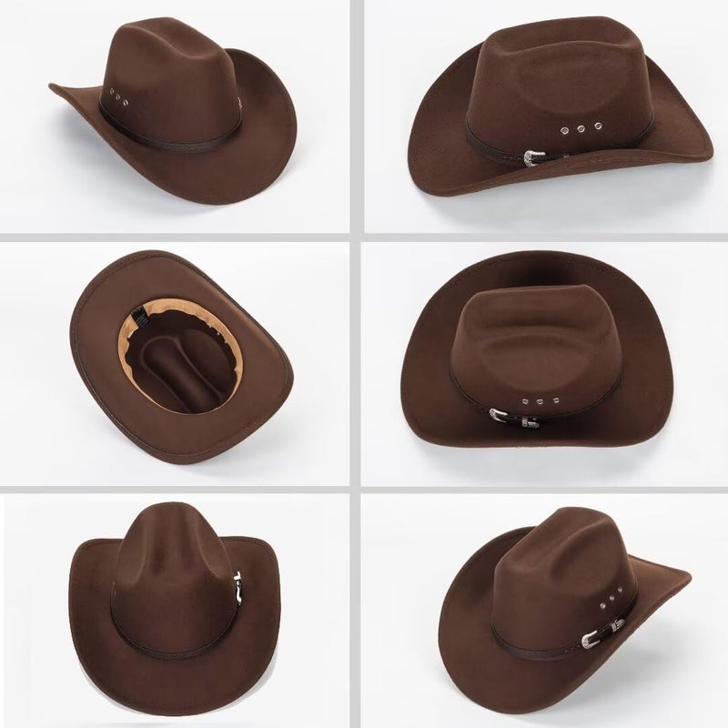 UTOWO Vintage Western Cowboy Hat for Men Outback Cowgirl Hat M/L - Image 5